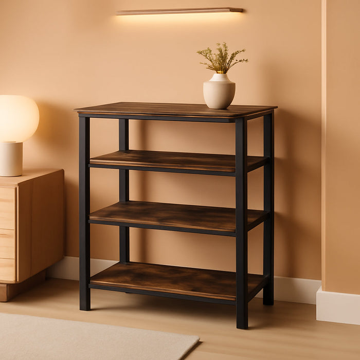 23.6Inch 3Tier Bookcase Industrial Frame Storage Display