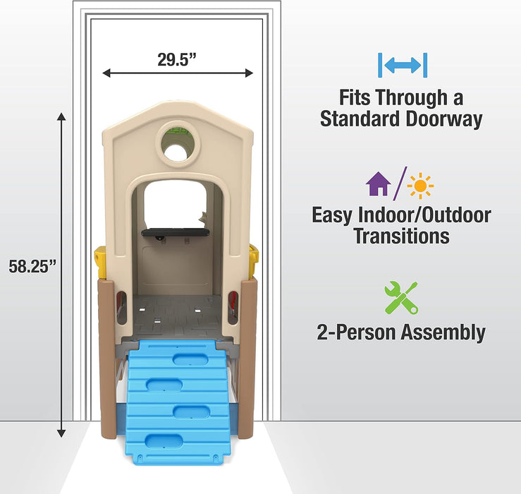 Young Explorers Discovery Playhouse - Indoor or Outdoor Clubhouse and Activity Playset for Toddlers and Kids, Made in USA