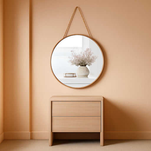 11.8-Inch Small round Wall Mirror, Gold Bathroom Mirror