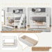 Full Over Full Bunk Bed GrayStairsWithDrawersStorageSystem