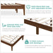 King Bed Frame and Ladder Headboard, Solid Wood Bed Frame with Storage, Malaysian Oak Platform Beds with Wooden Slats, No Box Spring Needed, Easy Assembly, King Size, Antique Espresso