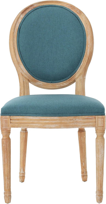 Phinnaeus Fabric Dining Chairs, 2-Pcs Set, Dark Teal