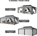 20x12 Hardtop Gazebo AluminumFrame Outdoor Gray Weatherproof