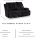 Signature Design by Ashley Higgesbee Contemporary Reclining Loveseat with Console, USB Charging Port, Storage and 2 Cup Holders, Black