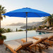 9FT Outdoor Patio Umbrella,Market Table Umbrella with 8 Fiberglass Ribs, Pool Umbrella with Tilt and Crank, UV Protection Lightweight & Wind-Resistant for Lawn, Garden, Deck and Backyard, Royal Blue
