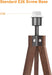 Wood Tripod Floor Lamp, Mid Century Standing Lamp, Modern Design Studying Light for Living Room, Bedroom, Study Room and Office, Flaxen Lamp Shade with E26 Base Dark Brown