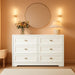 White Wooden Dresser 6 Drawers AntiTipSafetyDevice