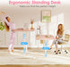 Electric Height Adjustable Standing Desk, 48 Inch Pink Computer Desk for Women Girls, Sit Stand Table for Home, Office, Bedroom