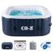 CO-Z Portable Square 120Air Jet Inflatable Hot Tub Spa 4 Person W Cover and Pump