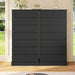 Black Tall Dresser for Bedroom with 8 Drawers, 59.6" Tall Dressers & Chests of Drawers, Modern Wood Closet Organizer and Storage Cabinet, Large Vertical Dresser for Bedroom, Closet, Hallway