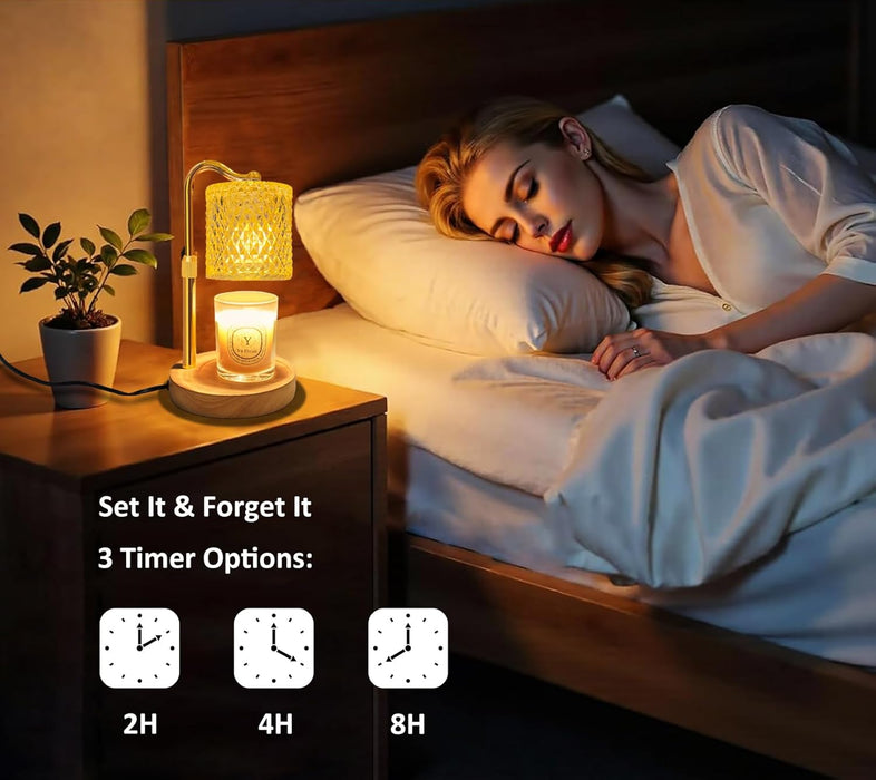Candle Warmer Lamp with Timer Dimmer Adjustable Height, Birthday Gifts for Women, Candle Warmer for Jar Candles House Warming Gifts New Home Decor
