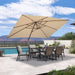 Cantilever Umbrella 10' X 13' Fade-Resistant Bronze, Beige