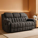 Foreside Contemporary Stain Resistant Manual Reclining Sofa, Gray