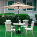 9Ft Patio Umbrella - 2 Tiers Outdoor Umbrella with Push Button Tilt and Crank for UV Protection, Table Market Umbrella for Garden, Deck, Backyard, Pool and Beach(Beige)