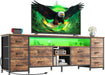 Rustic Brown SixtyThreeInch Multifunctional LED TV Stand