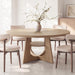 47-Inch round Dining Table for 4-6 People, Pedestal Kitchen Table