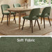 Wooden Dining Chairs Set of 4, Fabric Dining Room Chairs, Green