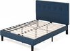 Omkaram Upholstered Platform Bed Frame, Mattress Foundation, Wood Slat Support, No Box Spring Needed, Easy Assembly, Queen