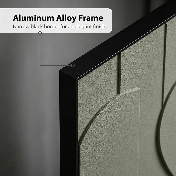 ThreeDimensional Sandstone Wall Art With Black Frame