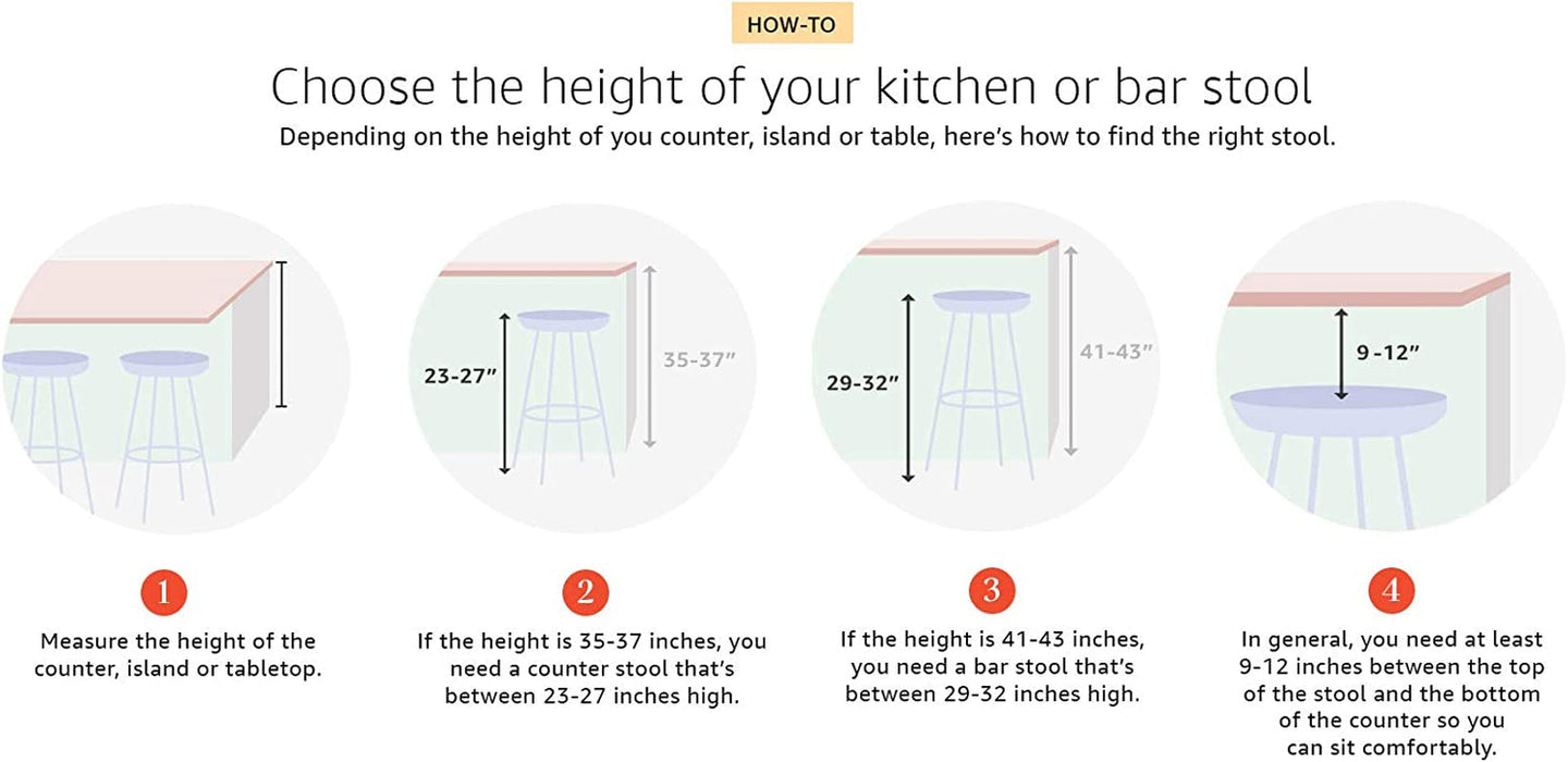 Element 2-Piece 24In Counter Stool Set, Oyster Gray Finish, Solid Wood, Modern Design