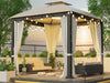 10x10 Weatherproof Outdoor Gazebo With Privacy Netting