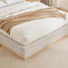 Upholstered Queen Size Bed Frame, Boucle Fabric Platform Bed Mattress Foundation Noise-Free No Box Spring Needed Easy Assembly
