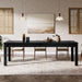78.7" Large Dining Table for 6 8, Solid Wood Rustic Kitchen Table, Modern Farmhouse Rectangular Dining Desk for Kitchen, Living Room, Black