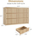 6 Drawer Fluted Dresser, Modern Chest of Drawers for Bedroom with Hidden Handles, Wood Storage Organizer Cabinet for Living Room & Entryway, Oak (15.7" D X 47.3" W X 31.6" H)