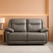 Bonded Leather Reclining Sofa Couch Set Living Room Set 8006 (Grey, Loveseat)