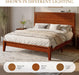 Full Size Bamboo Bed Frame, Japanese Joinery, Warm Brown