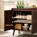 Walnut Finished Sideboard Cabinet 94.5 Inches Width