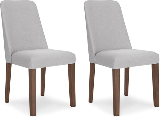 Lyncott Contemporary Dining Room Upholstered Side Chair with Foam Cushion, Set of 2, Cream & Brown