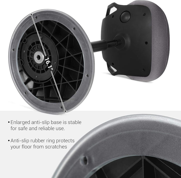 Standing Desk Chair, Adjustable Ergonomic Standing Stool, 23.6-33.3 Inches, Swivel Sitting Balance Chair, Fabric Upholstery, Anti-Slip Bottom Pad, Slate Gray UOSC02GY