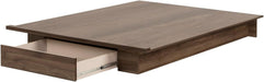 Holland Platform Bed (54/60''), Full/Queen, Natural Walnut
