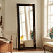 Full Length Mirror with Solid Wood Frame, 71"X30" Floor Mirror, Brown