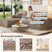 95-Inch Modular Sectional Sofa Sleeper Upholstered