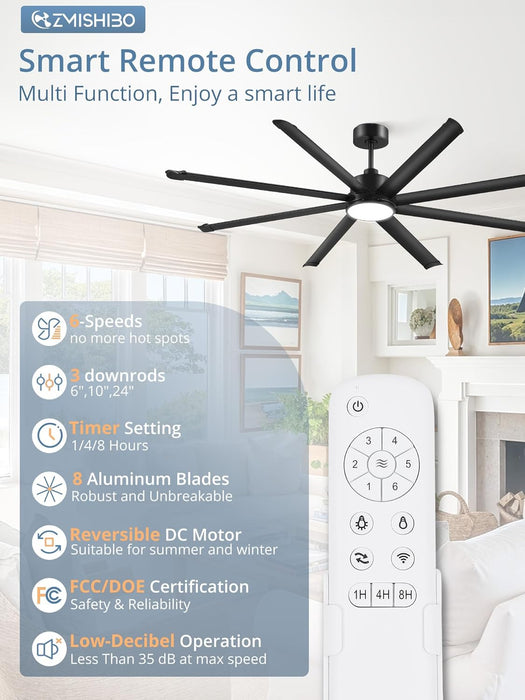 Commercial Grade Aluminum Ceiling Fan With Controller