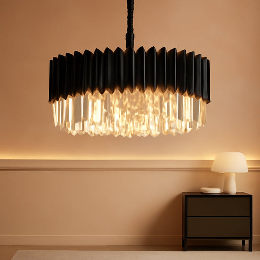 Premium Elegant Black 24 Inches Crystal Chandeliers