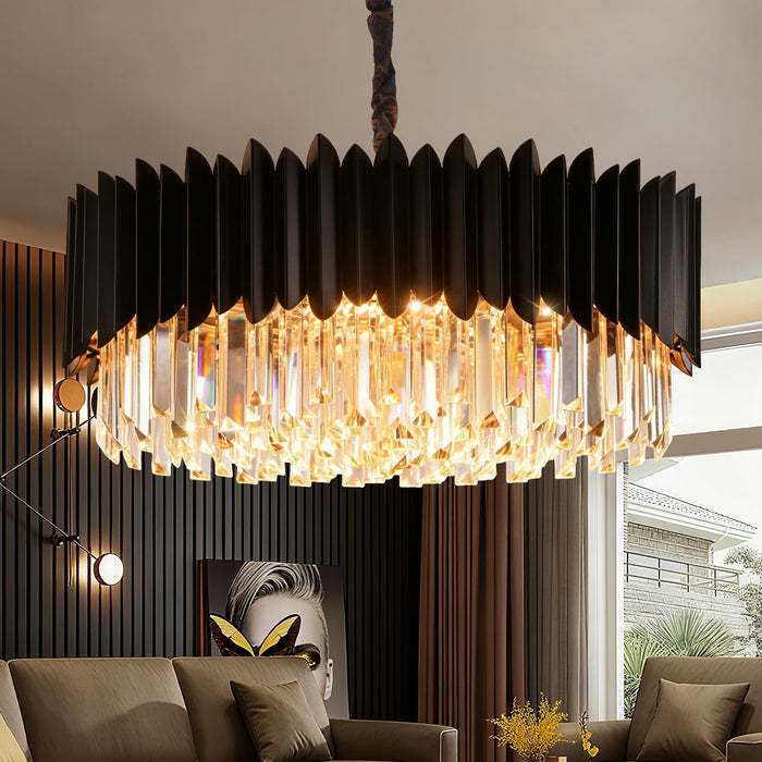 Premium Elegant Black 24 Inches Crystal Chandeliers