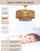 Boho Caged Fandelier with Lights Flush Mount Rattan Ceiling Fan