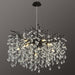 31.5" Tree Branch Chandelier Black 10-Light Crystal Chandelier