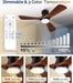 Contemporary Architectural 42 Inch Wooden Ceiling Fan
