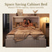 White Queen Murphy Bed Featuring Integrated Charging