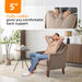 Light Brown Upholstered Midcentury Accent Chairs Pair
