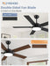52 Inch Ceiling Fans with Lights, Smart Remote/App Control, Modern Ceiling Fan with 6 Speeds & 3CCT, Dimmable 30W LED, Quiet DC Motor, Noiseless for Living Room, Bedroom, Kitchen, Black