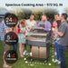 Wood Pellet Grill Smoker with PID Controller, 8-In-1 Master Sear BBQ Grill, Auto Temperature Control, Huge Storage Cabinet Side Shelf with Tool Hooks, 572 Sq in Cooking Area for Outdoor, 600D