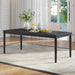 79" Farmhouse Solid Wood Dining Table with Roman Legs, Grey | Large Rectangular Tabletop, Roman Conical Legs, Solid Wood Construction, Seating for 6 to 8