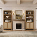 71" Tall Bookcase 5 Tier Rattan Bookshelf with Doors for Library | Farmhouse Storage Book Shelf with Adjustable Shelves Large Book Case Bookshelves for Living Room Home Office Bedroom Kitchen