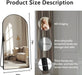 71" X 32" Arched Full Length Mirror, HD Tempered Glass Floor Mirror with Black Aluminum Frame, Standing/Leaning/Wall Mounted Mirror for Bedroom, Dressing Room & Living Room