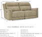 Next-Gen Durapella Power Reclining Sofa with Adjustable Headrest, USB, Extended Ottoman, Faux Leather, 80" W X 42" D X 42" H, Beige Sand